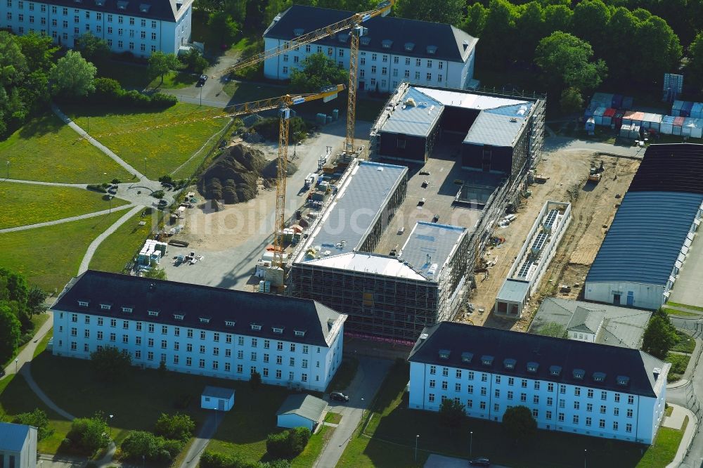 Rostock aus der Vogelperspektive: Baustelle zum Neubau des Maritime Operation Center in Rostock im Bundesland Mecklenburg-Vorpommern, Deutschland