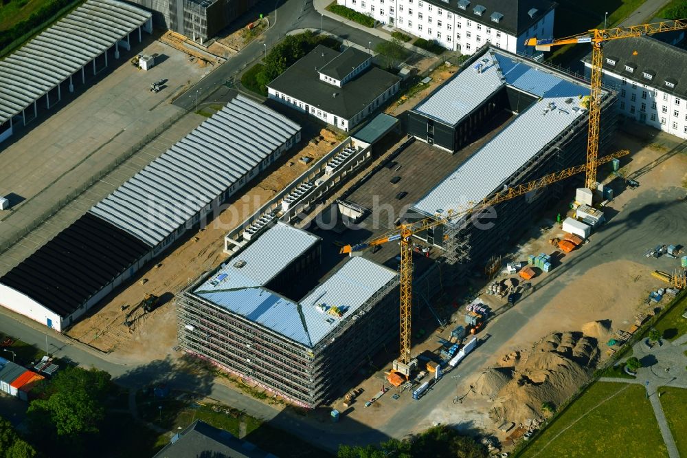Luftbild Rostock - Baustelle zum Neubau des Maritime Operation Center in Rostock im Bundesland Mecklenburg-Vorpommern, Deutschland