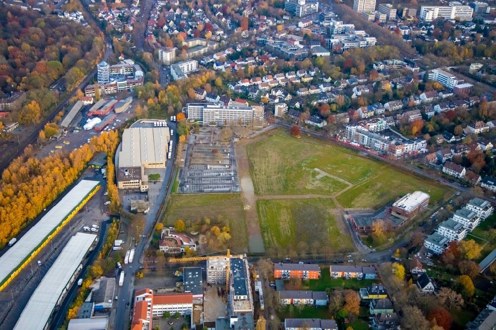 Luftaufnahme Dortmund - Baustelle zum Neubau Mehrfamilienhaus in Dortmund im Bundesland Nordrhein-Westfalen, Deutschland