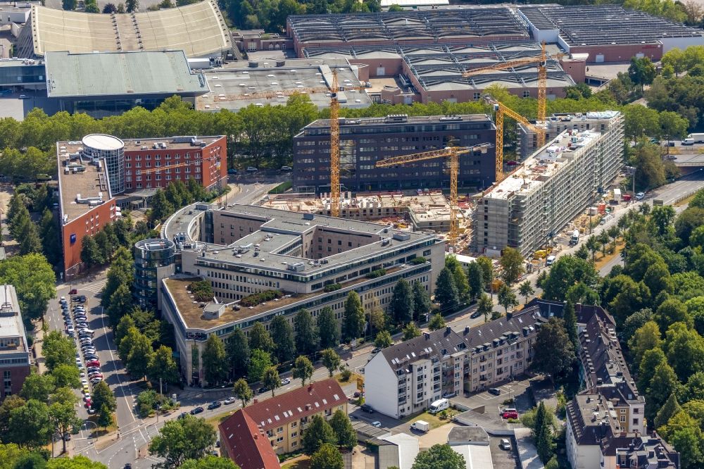 Dortmund von oben - Baustelle zum Neubau einer Mehrfamilienhaus-Wohnanlage Berswordt-Quartier in Dortmund im Bundesland Nordrhein-Westfalen, Deutschland