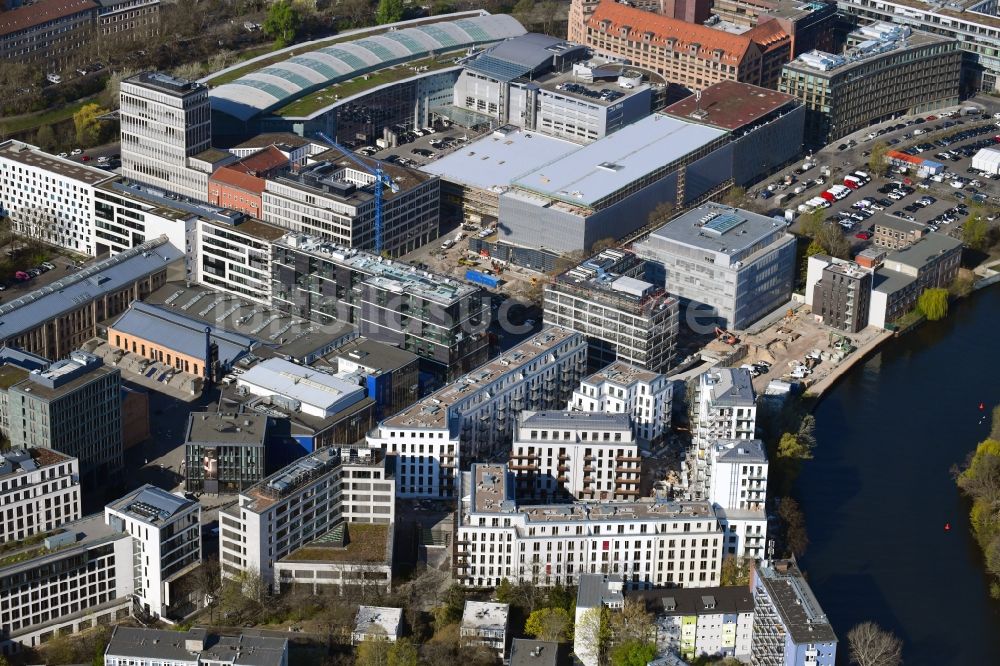 Luftbild Berlin - Baustelle zum Neubau einer Mehrfamilienhaus-Wohnanlage No.1 Charlottenburg in Berlin, Deutschland