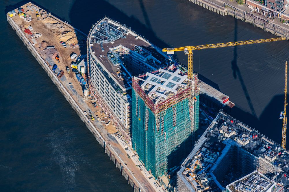 Luftbild Hamburg - Baustelle zum Neubau einer Mehrfamilienhaus-Wohnanlage der DC DEVELOPMENTS GMBH & CO. KG in Hamburg, Deutschland