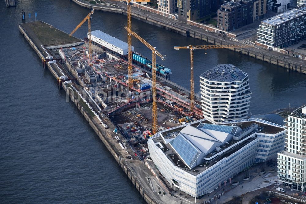 Luftaufnahme Hamburg - Baustelle zum Neubau einer Mehrfamilienhaus-Wohnanlage der DC DEVELOPMENTS GMBH & CO. KG im Ortsteil HafenCity in Hamburg, Deutschland