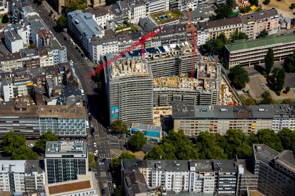 Luftbild Düsseldorf - Baustelle zum Neubau einer Mehrfamilienhaus-Wohnanlage in Düsseldorf im Bundesland Nordrhein-Westfalen, Deutschland