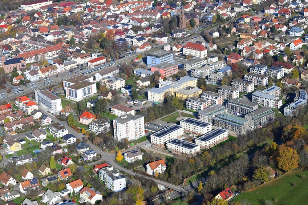 Luftbild Schopfheim - Baustelle zum Neubau einer Mehrfamilienhaus-Wohnanlage Am Eisweiher in Schopfheim im Bundesland Baden-Württemberg, Deutschland