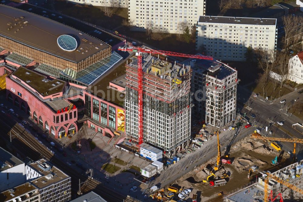 Berlin aus der Vogelperspektive: Baustelle zum Neubau einer Mehrfamilienhaus-Wohnanlage Grandaire im Ortsteil Mitte in Berlin, Deutschland
