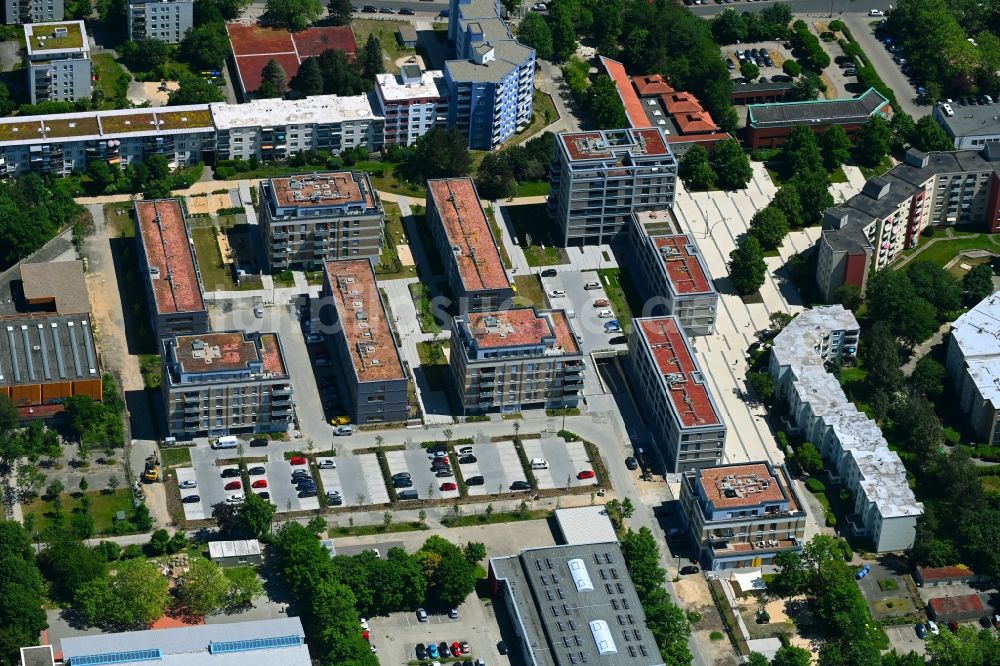 Luftaufnahme Braunschweig - Baustelle zum Neubau einer Mehrfamilienhaus-Wohnanlage Isselstraße - Störweg in Braunschweig im Bundesland Niedersachsen, Deutschland