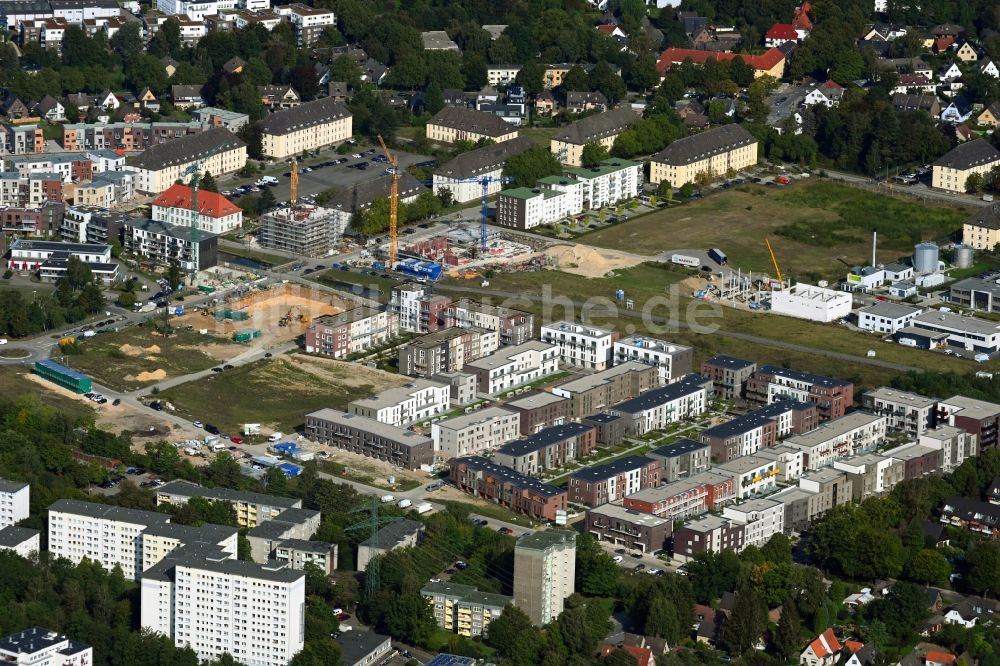 Luftbild Hamburg - Baustelle zum Neubau einer Mehrfamilienhaus-Wohnanlage am Kaskadenpark - Wilsonstraße - Charlotte-Mügge-Weg - Kurt-Oldenburg-Straße in Hamburg, Deutschland