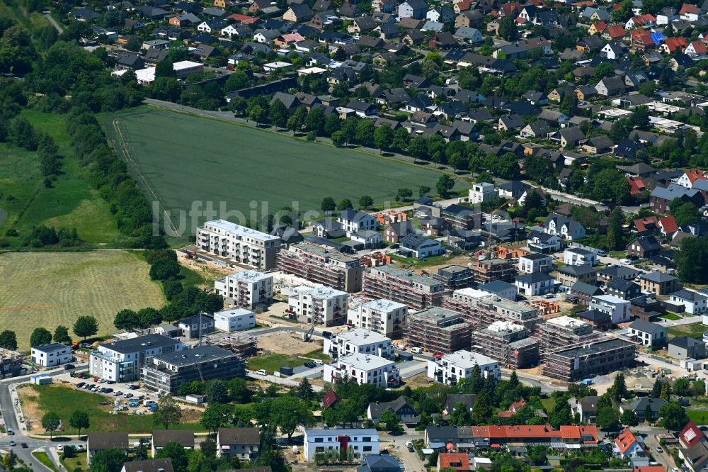 Wolfsburg aus der Vogelperspektive: Baustelle zum Neubau einer Mehrfamilienhaus-Wohnanlage Kleekamp in Wolfsburg im Bundesland Niedersachsen, Deutschland
