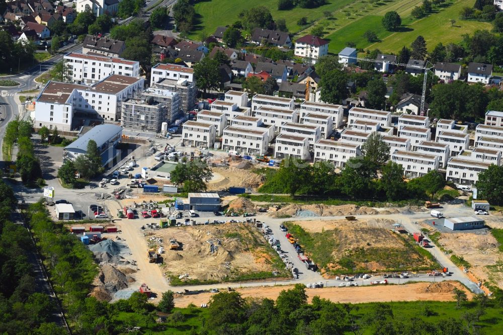 Luftbild Friedrichsdorf - Baustelle zum Neubau einer Mehrfamilienhaus-Wohnanlage ÖkoSiedlung in Friedrichsdorf im Bundesland Hessen, Deutschland