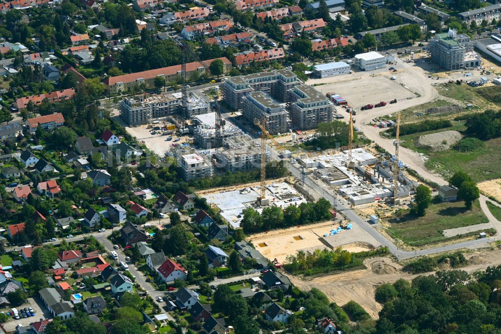 Luftbild Berlin - Baustelle zum Neubau einer Mehrfamilienhaus-Wohnanlage Marienufer in Berlin, Deutschland