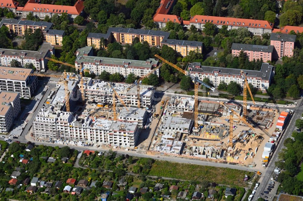 Luftbild Berlin - Baustelle zum Neubau einer Mehrfamilienhaus-Wohnanlage Maximilians Quartier in Berlin, Deutschland