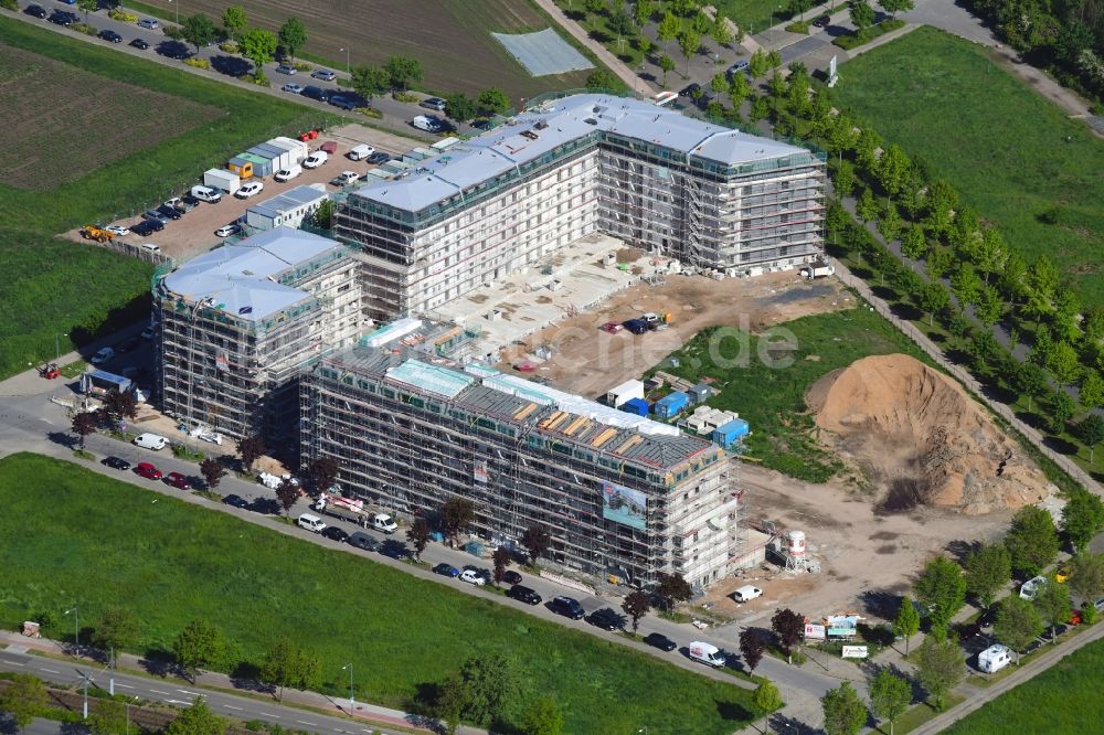 Luftbild Dresden - Baustelle zum Neubau einer Mehrfamilienhaus-Wohnanlage MiKa Dresden in Dresden im Bundesland Sachsen, Deutschland