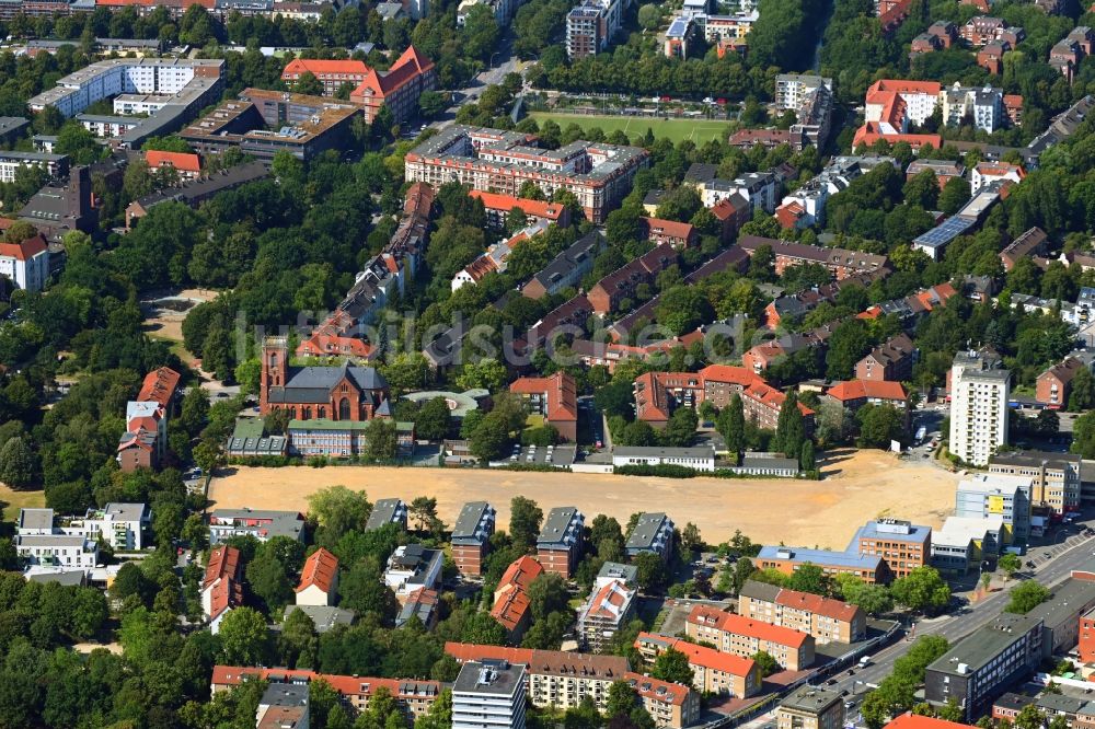Luftbild Hamburg - Baustelle zum Neubau einer Mehrfamilienhaus-Wohnanlage Neues Quartier Mesterkamp in Hamburg, Deutschland