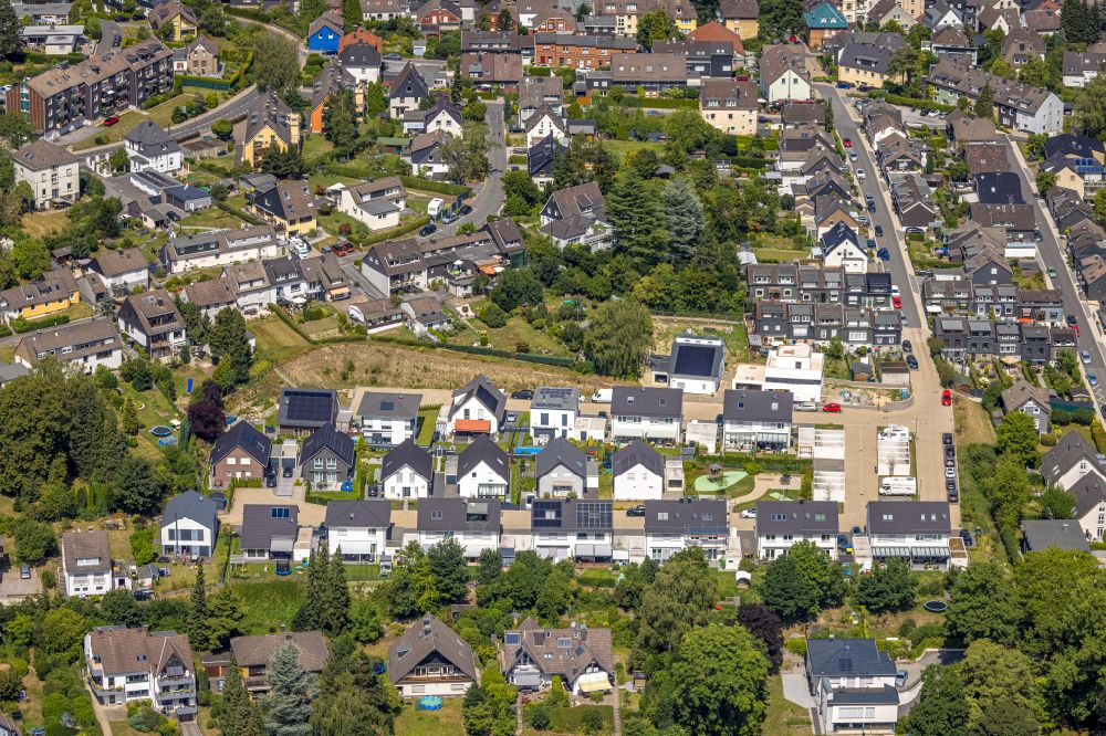Luftaufnahme Velbert - Baustelle zum Neubau einer Mehrfamilienhaus-Wohnanlage im Ortsteil Neviges in Velbert im Bundesland Nordrhein-Westfalen