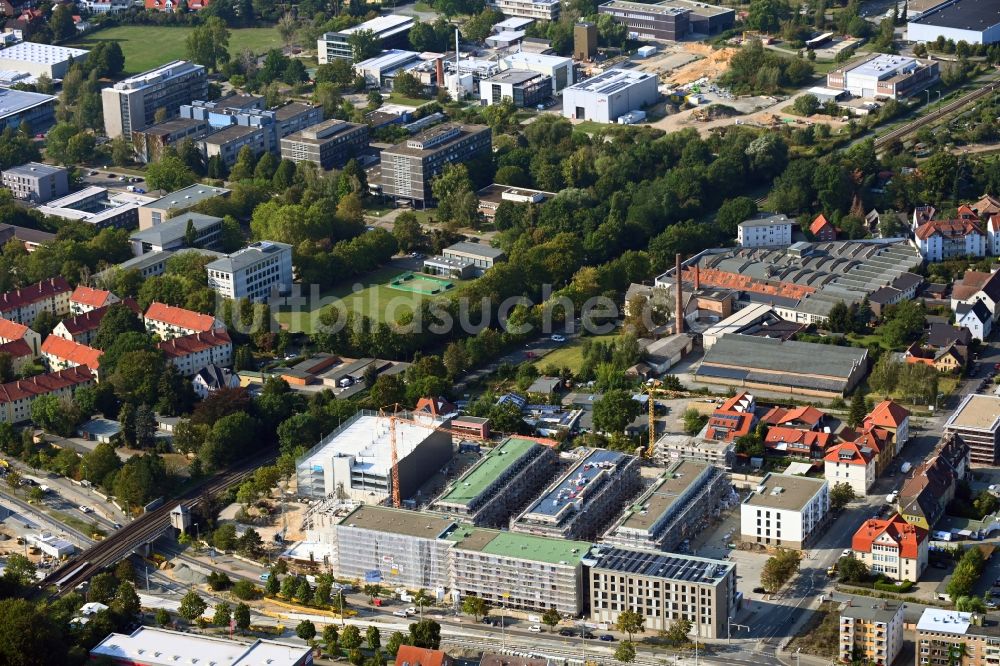 Luftbild Braunschweig - Baustelle zum Neubau einer Mehrfamilienhaus-Wohnanlage Quartier Berliner Straße in Braunschweig im Bundesland Niedersachsen, Deutschland