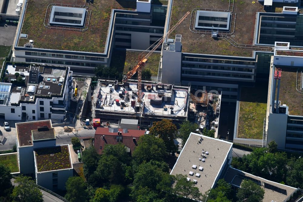 Luftaufnahme Stuttgart - Baustelle zum Neubau einer Mehrfamilienhaus-Wohnanlage in Stuttgart im Bundesland Baden-Württemberg, Deutschland