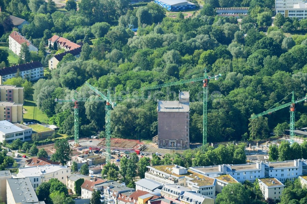 Luftbild Oranienburg - Baustelle zum Neubau einer Mehrfamilienhaus-Wohnanlage der TAS KG in Oranienburg im Bundesland Brandenburg, Deutschland
