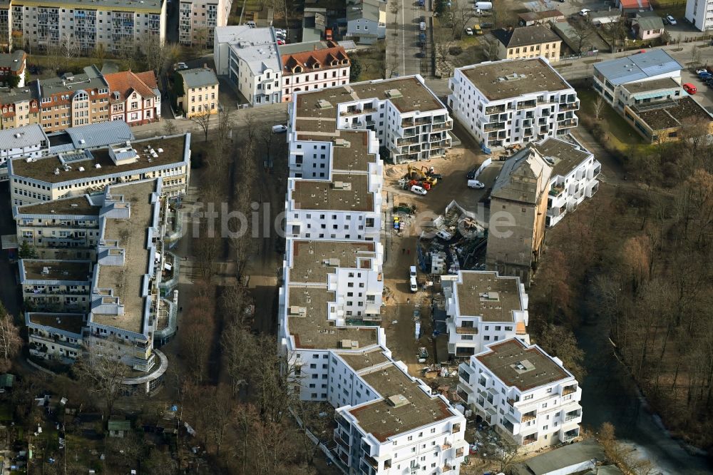 Luftaufnahme Oranienburg - Baustelle zum Neubau einer Mehrfamilienhaus-Wohnanlage der TAS KG in Oranienburg im Bundesland Brandenburg, Deutschland
