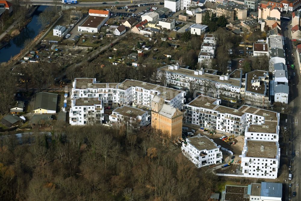 Luftbild Oranienburg - Baustelle zum Neubau einer Mehrfamilienhaus-Wohnanlage der TAS KG in Oranienburg im Bundesland Brandenburg, Deutschland