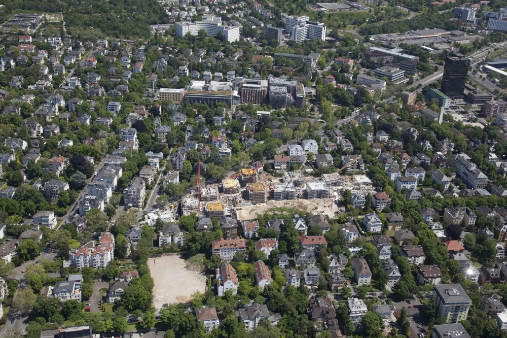 Luftbild Wiesbaden - Baustelle zum Neubau einer Mehrfamilienhaus-Wohnanlage Viktoria Viertel in Wiesbaden im Bundesland Hessen, Deutschland