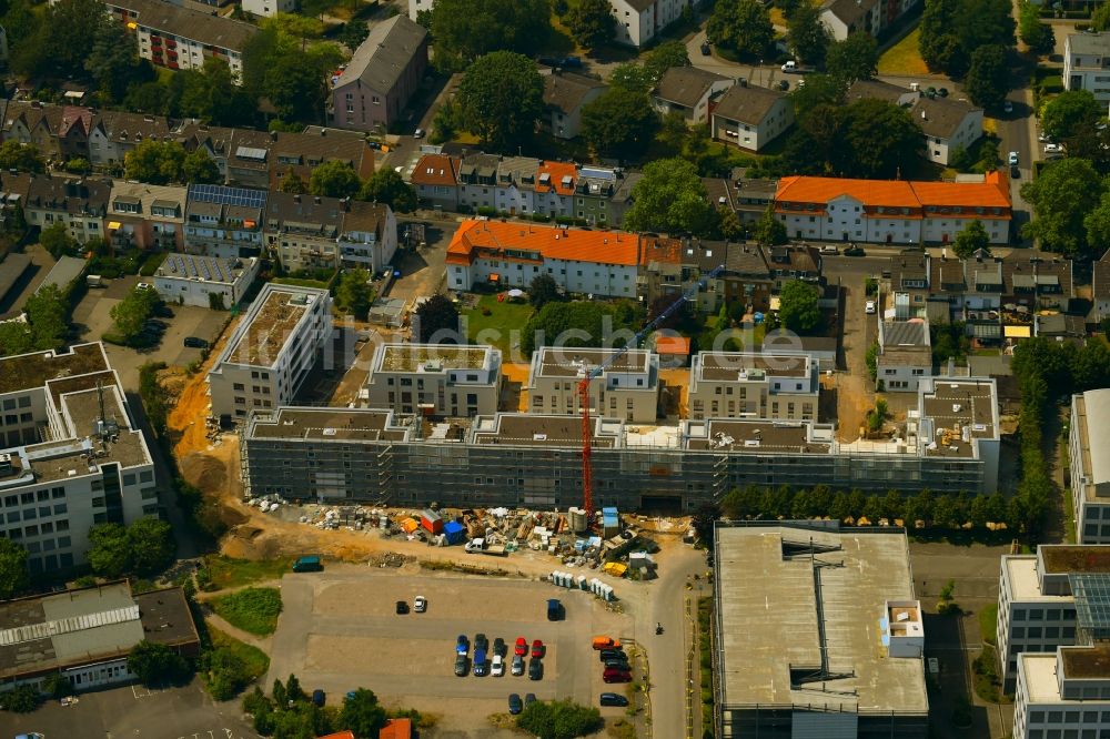 Luftbild Köln - Baustelle zum Neubau einer Mehrfamilienhaus-Wohnanlage an der Vitalisstraße in Köln im Bundesland Nordrhein-Westfalen, Deutschland