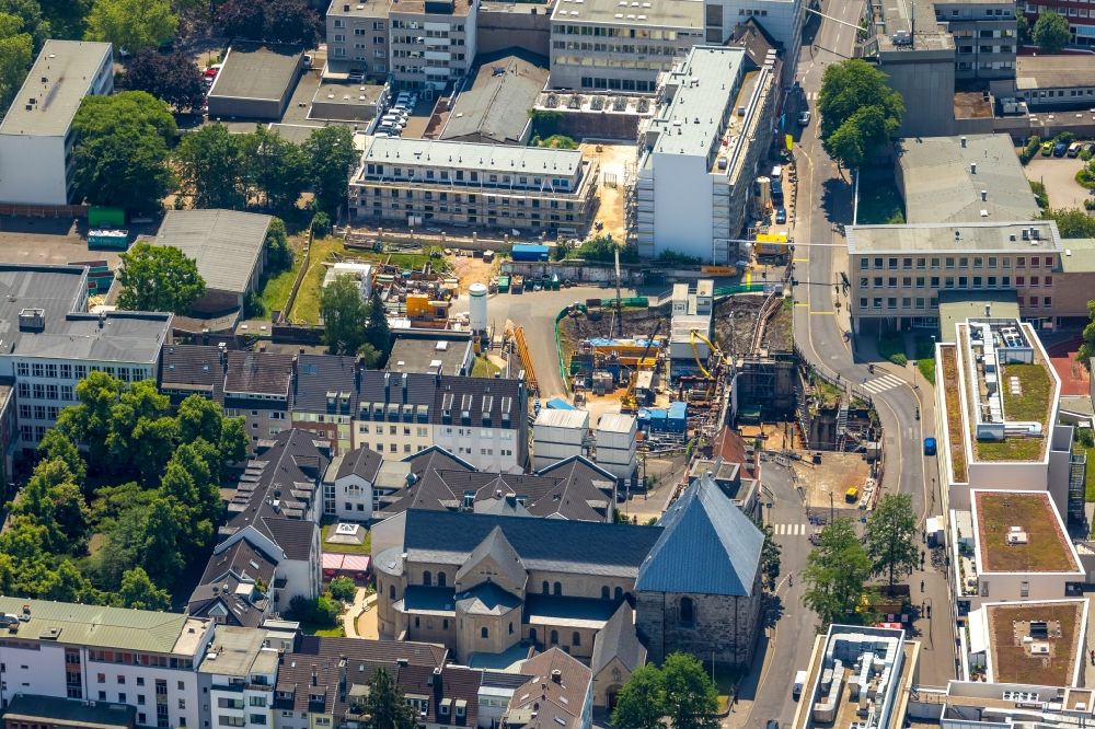 Luftbild Köln - Baustelle zum Neubau einer Mehrfamilienhaus-Wohnanlage am Waidmarkt - Severinstraße im Ortsteil Altstadt-Süd in Köln im Bundesland Nordrhein-Westfalen, Deutschland