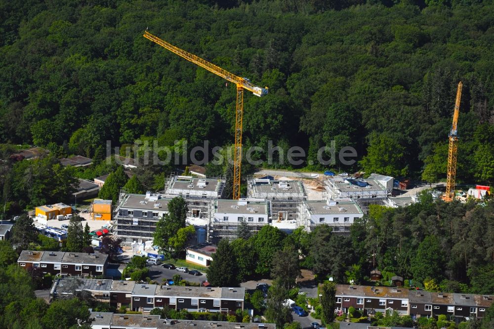 Luftbild Wiesbaden - Baustelle zum Neubau einer Mehrfamilienhaus-Wohnanlage Waldviertel in Wiesbaden im Bundesland Hessen, Deutschland