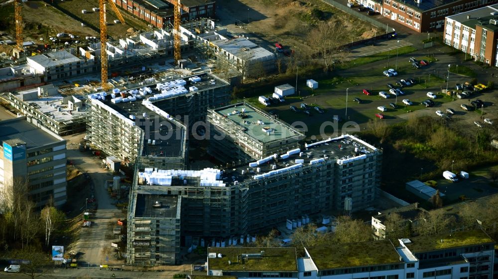 Luftbild Bonn - Baustelle zum Neubau einer Mehrfamilienhaus-Wohnanlage West Side im Ortsteil Endenich in Bonn im Bundesland Nordrhein-Westfalen, Deutschland
