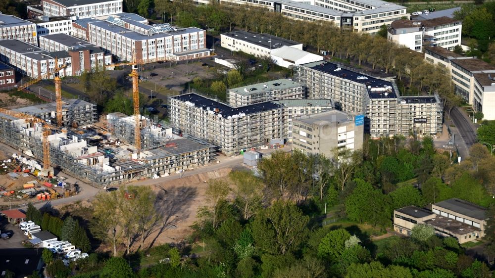 Luftaufnahme Bonn - Baustelle zum Neubau einer Mehrfamilienhaus-Wohnanlage West Side im Ortsteil Endenich in Bonn im Bundesland Nordrhein-Westfalen, Deutschland
