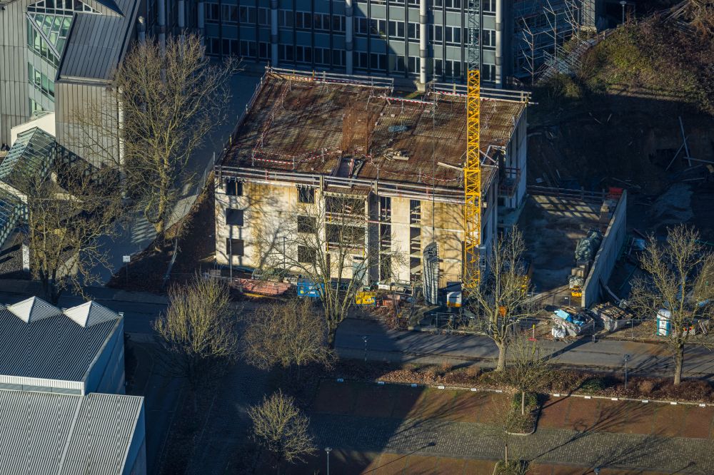 Luftaufnahme Bochum - Baustelle zum Neubau von Mehrfamilienhäuser an der Paulstraße in Bochum im Bundesland Nordrhein-Westfalen, Deutschland