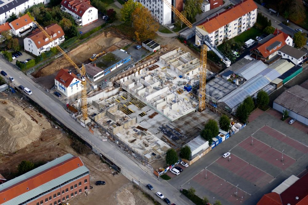 Luftaufnahme Göttingen - Baustelle zum Neubau von Mehrfamilienhäusern im Sartoriusquartier in Göttingen im Bundesland Niedersachsen, Deutschland