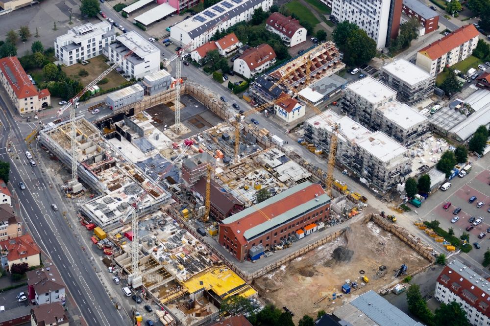 Luftaufnahme Göttingen - Baustelle zum Neubau von Mehrfamilienhäusern im Sartoriusquartier in Göttingen im Bundesland Niedersachsen, Deutschland