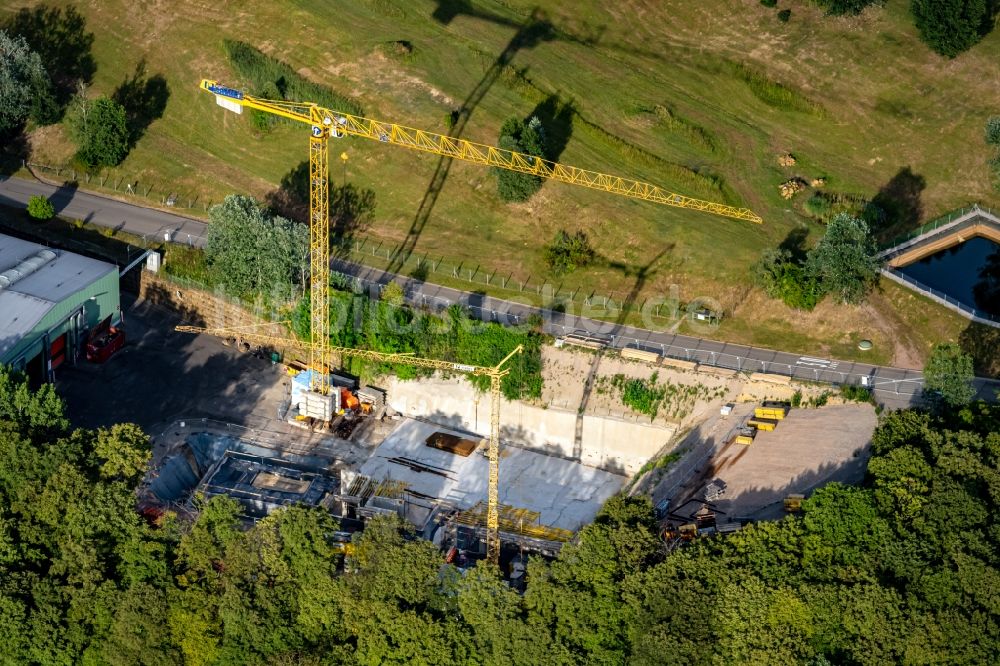 Luftbild Ringsheim - Baustelle zum Neubau der Müllverbrennungsanlage der ZAK in Ringsheim im Bundesland Baden-Württemberg, Deutschland