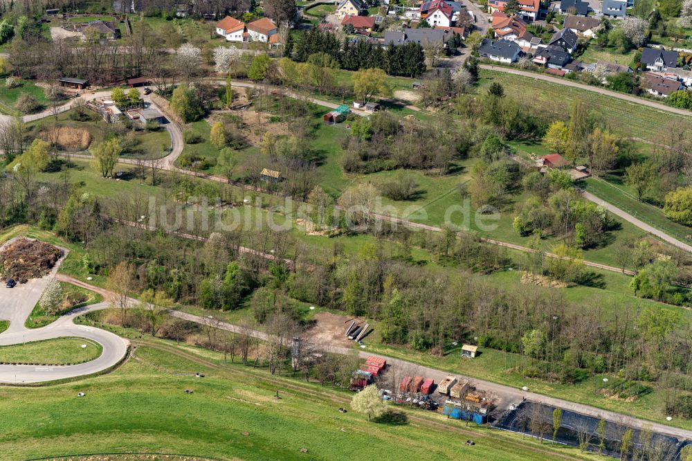 Luftbild Ringsheim - Baustelle zum Neubau der Müllverbrennungsanlage der ZAK in Ringsheim im Bundesland Baden-Württemberg, Deutschland