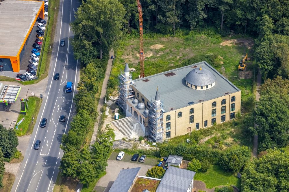 Bergkamen aus der Vogelperspektive: Baustelle zum Neubau der Moschee in Bergkamen im Bundesland Nordrhein-Westfalen, Deutschland