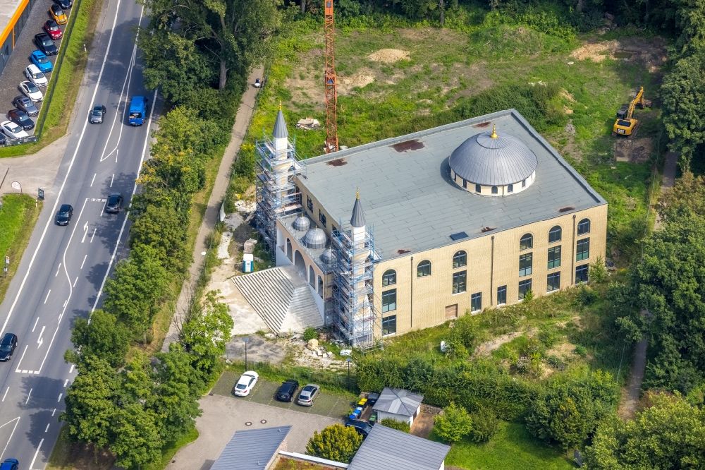 Luftbild Bergkamen - Baustelle zum Neubau der Moschee in Bergkamen im Bundesland Nordrhein-Westfalen, Deutschland