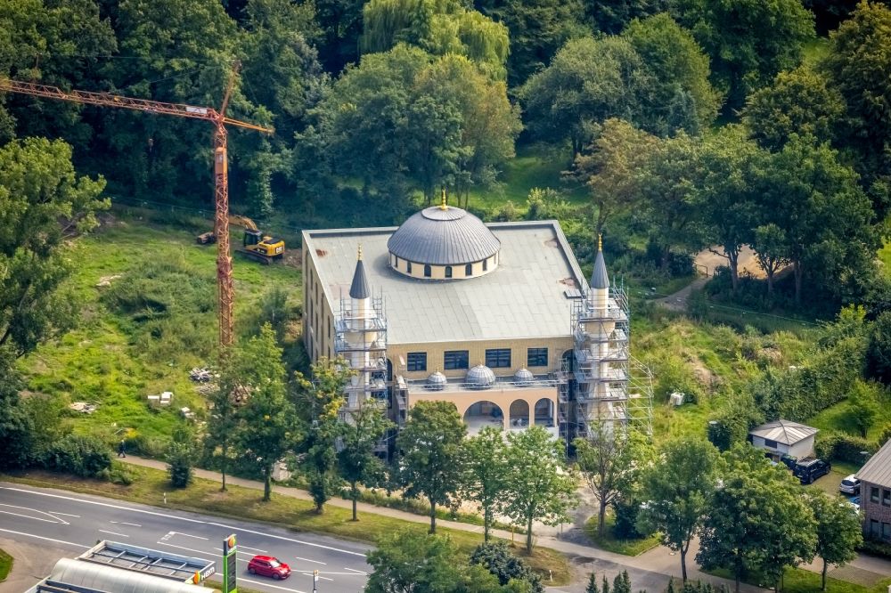 Luftaufnahme Bergkamen - Baustelle zum Neubau der Moschee in Bergkamen im Bundesland Nordrhein-Westfalen, Deutschland