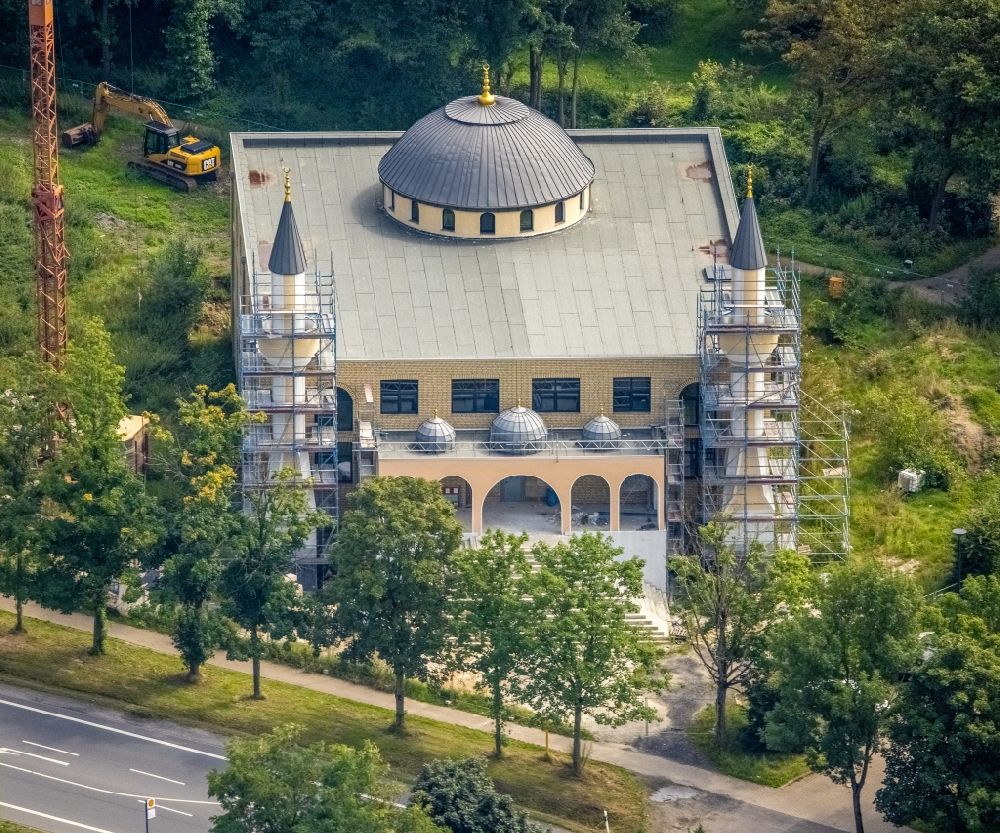 Bergkamen von oben - Baustelle zum Neubau der Moschee in Bergkamen im Bundesland Nordrhein-Westfalen, Deutschland