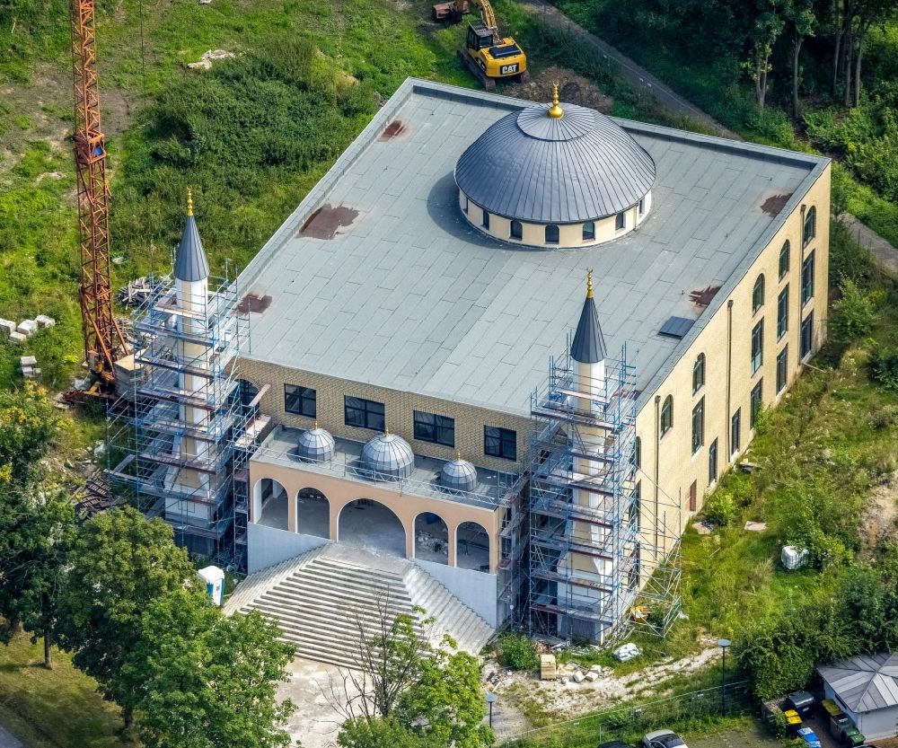 Bergkamen aus der Vogelperspektive: Baustelle zum Neubau der Moschee in Bergkamen im Bundesland Nordrhein-Westfalen, Deutschland
