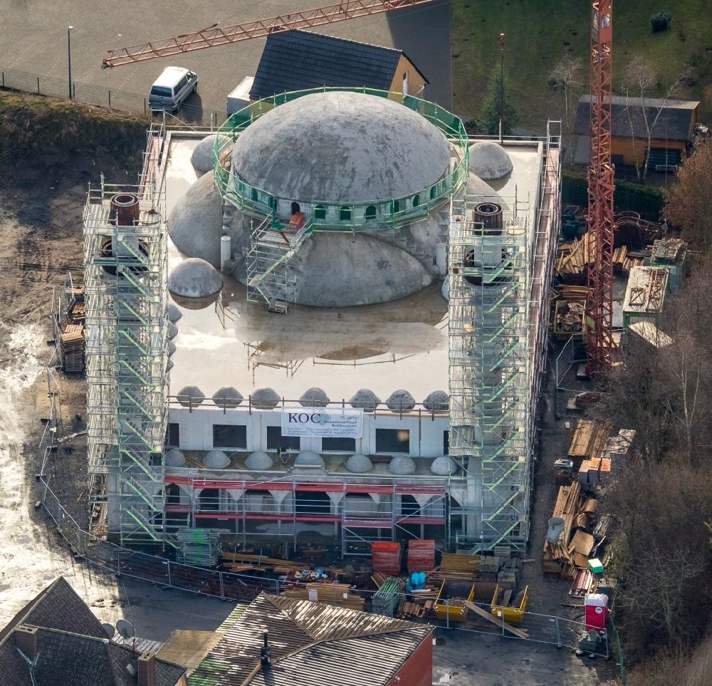 Luftbild Hamm - Baustelle zum Neubau der Moschee in Hamm im Bundesland Nordrhein-Westfalen