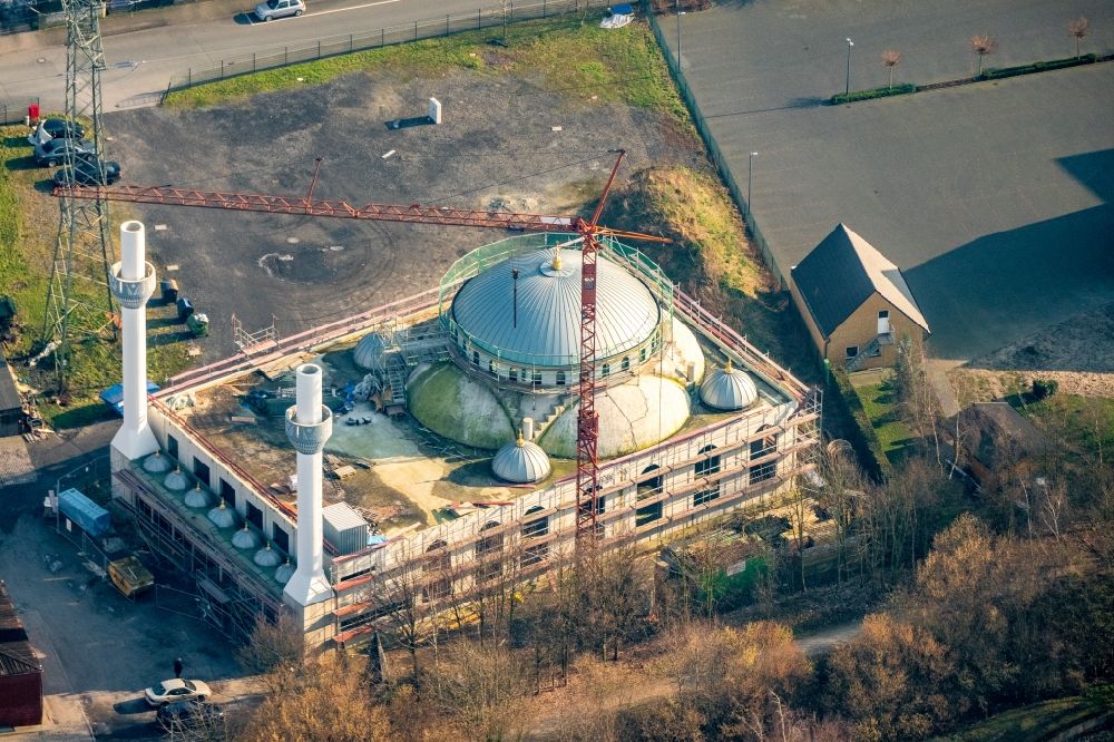 Luftbild Hamm - Baustelle zum Neubau der Moschee in Hamm im Bundesland Nordrhein-Westfalen