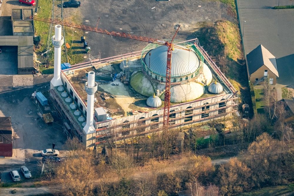 Luftaufnahme Hamm - Baustelle zum Neubau der Moschee in Hamm im Bundesland Nordrhein-Westfalen