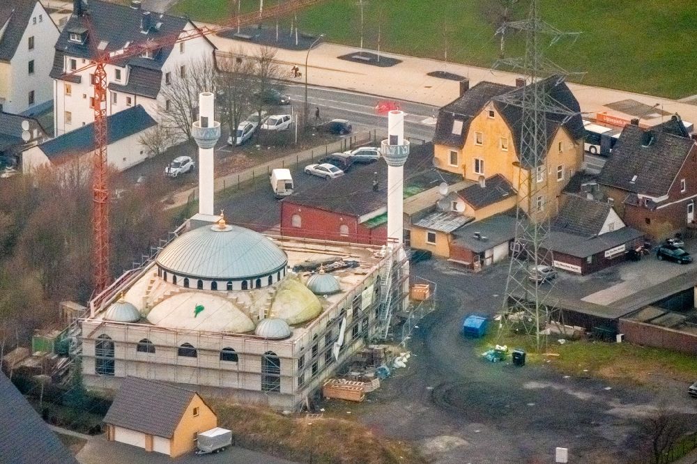 Hamm von oben - Baustelle zum Neubau der Moschee in Hamm im Bundesland Nordrhein-Westfalen