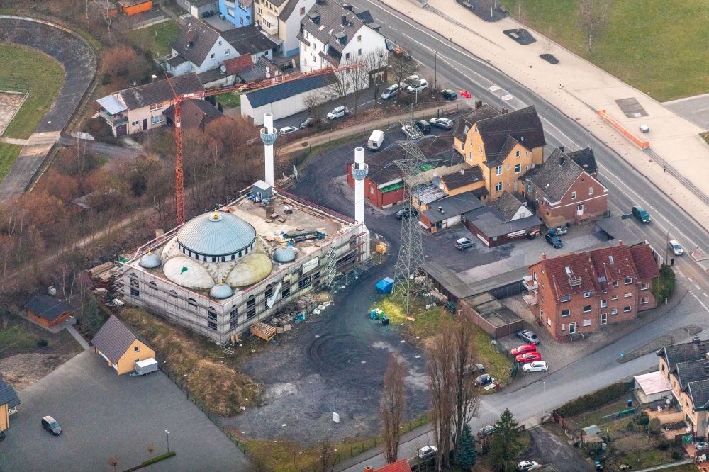 Hamm aus der Vogelperspektive: Baustelle zum Neubau der Moschee in Hamm im Bundesland Nordrhein-Westfalen