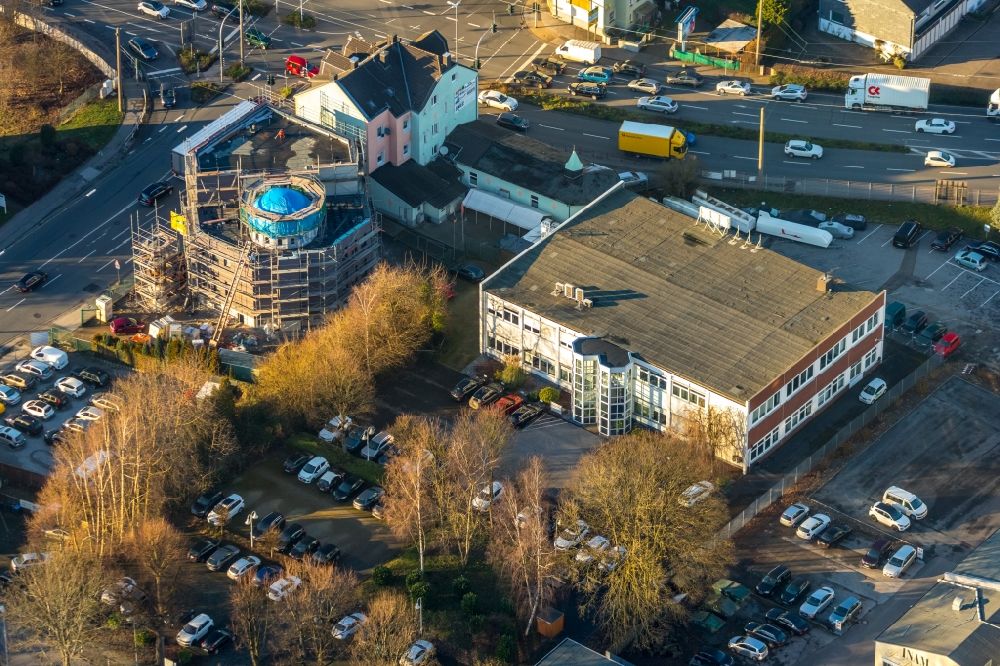Luftaufnahme Schwelm - Baustelle zum Neubau der Moschee im Ortsteil Lindenberg in Schwelm im Bundesland Nordrhein-Westfalen, Deutschland