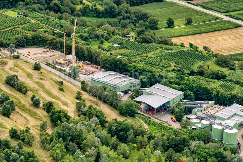 Luftbild Ringsheim - Baustelle zum Neubau der Müllverwertungsanlage ZAK Kahlenberg in Ringsheim im Bundesland Baden-Württemberg, Deutschland