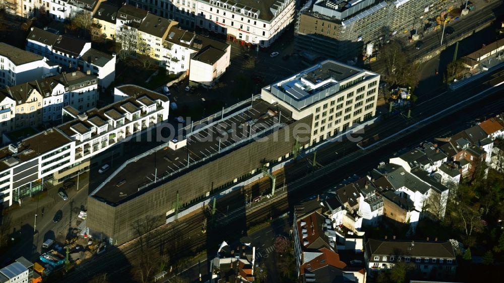 Luftbild Bonn - Baustelle zum Neubau des Parkhauses im Ortsteil Zentrum in Bonn im Bundesland Nordrhein-Westfalen, Deutschland
