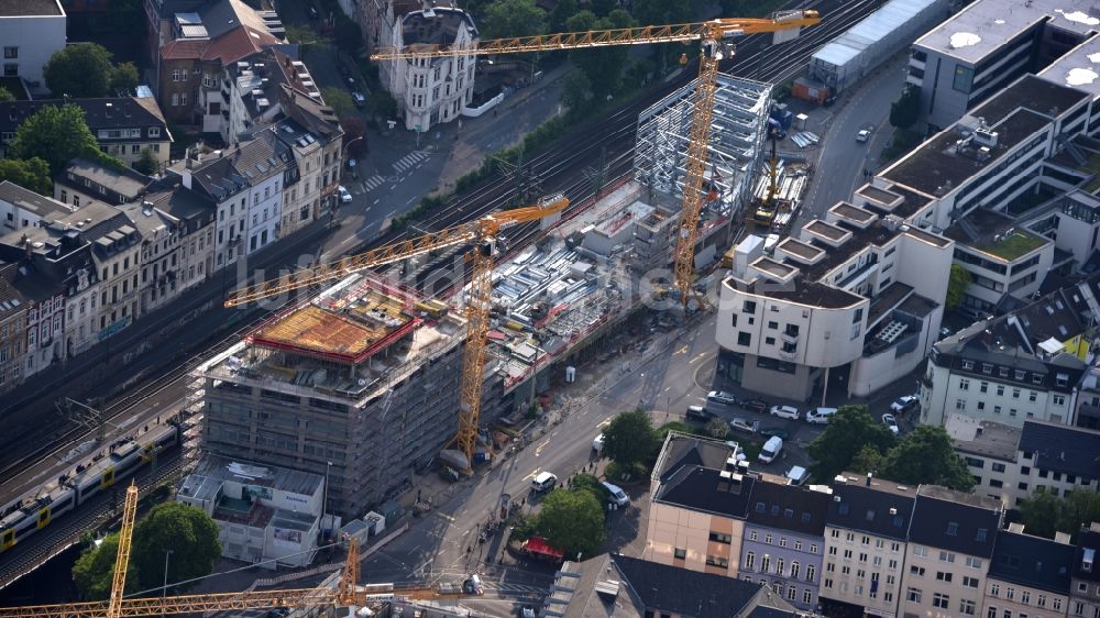 Luftbild Bonn - Baustelle zum Neubau des Parkhauses an der Rabinstraße im Ortsteil Zentrum in Bonn im Bundesland Nordrhein-Westfalen, Deutschland