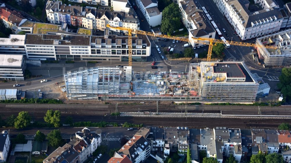 Luftaufnahme Bonn - Baustelle zum Neubau des Parkhauses an der Rabinstraße im Ortsteil Zentrum in Bonn im Bundesland Nordrhein-Westfalen, Deutschland